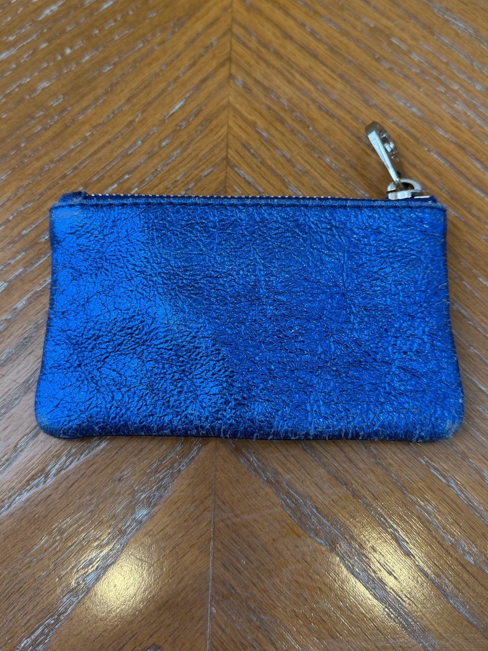Marc by Marc Jacobs Electric Blue Metallic Coin Purse Pouch Wallet - Picture 7 of 16